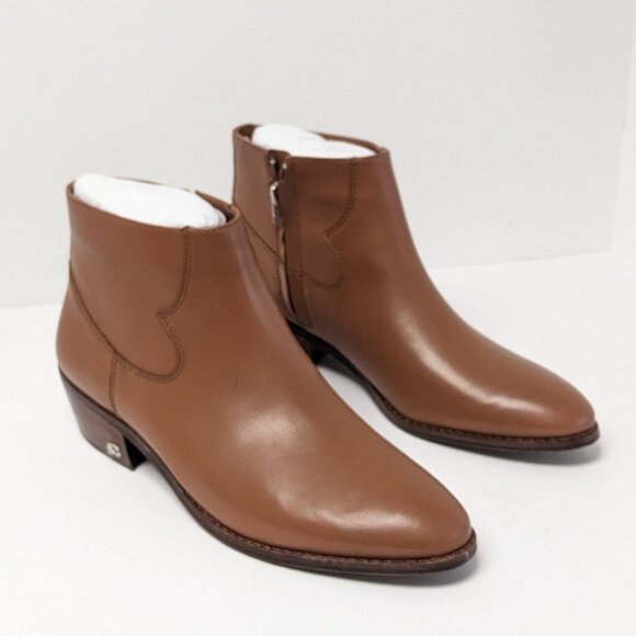 Coach Dannie Ankle Boots, Brown Saddle Leather, Women's 9 - Picture 1 of 7